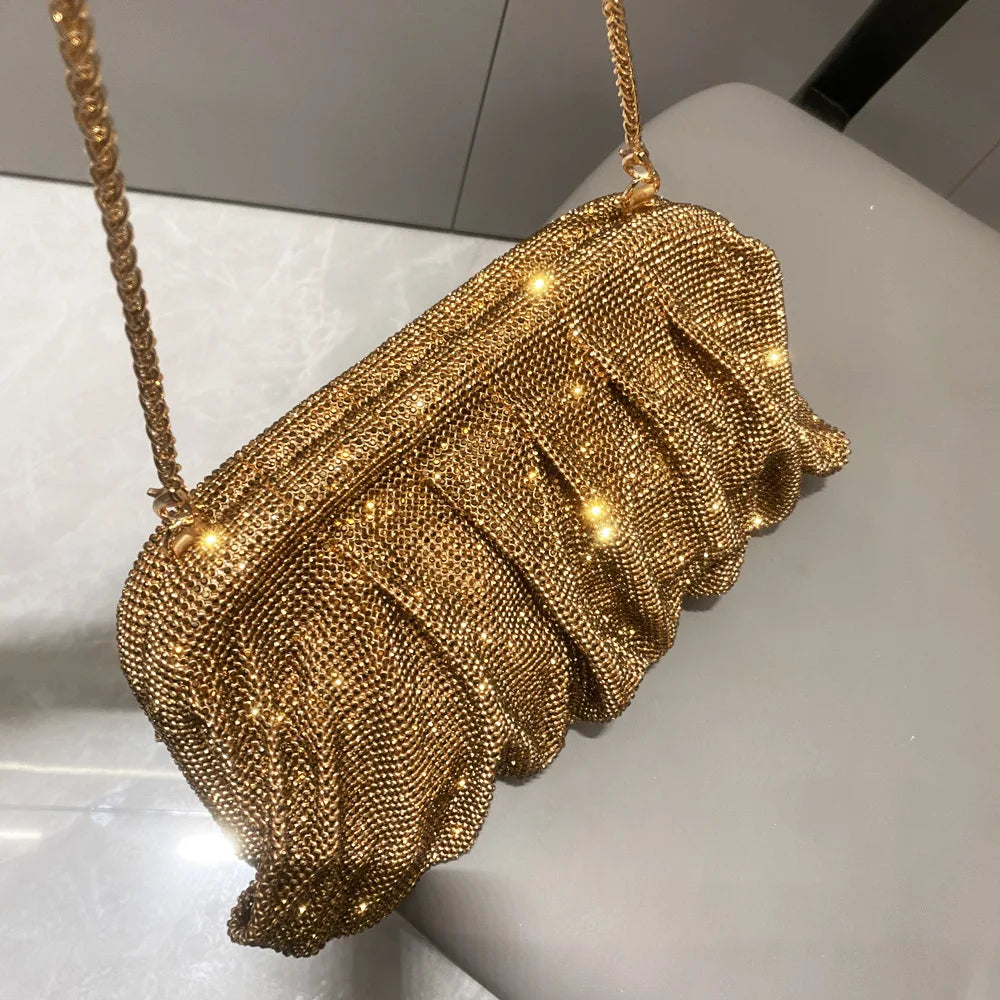 Elegant Rhinestone Crystal Evening Clutch by Snagg It Purses