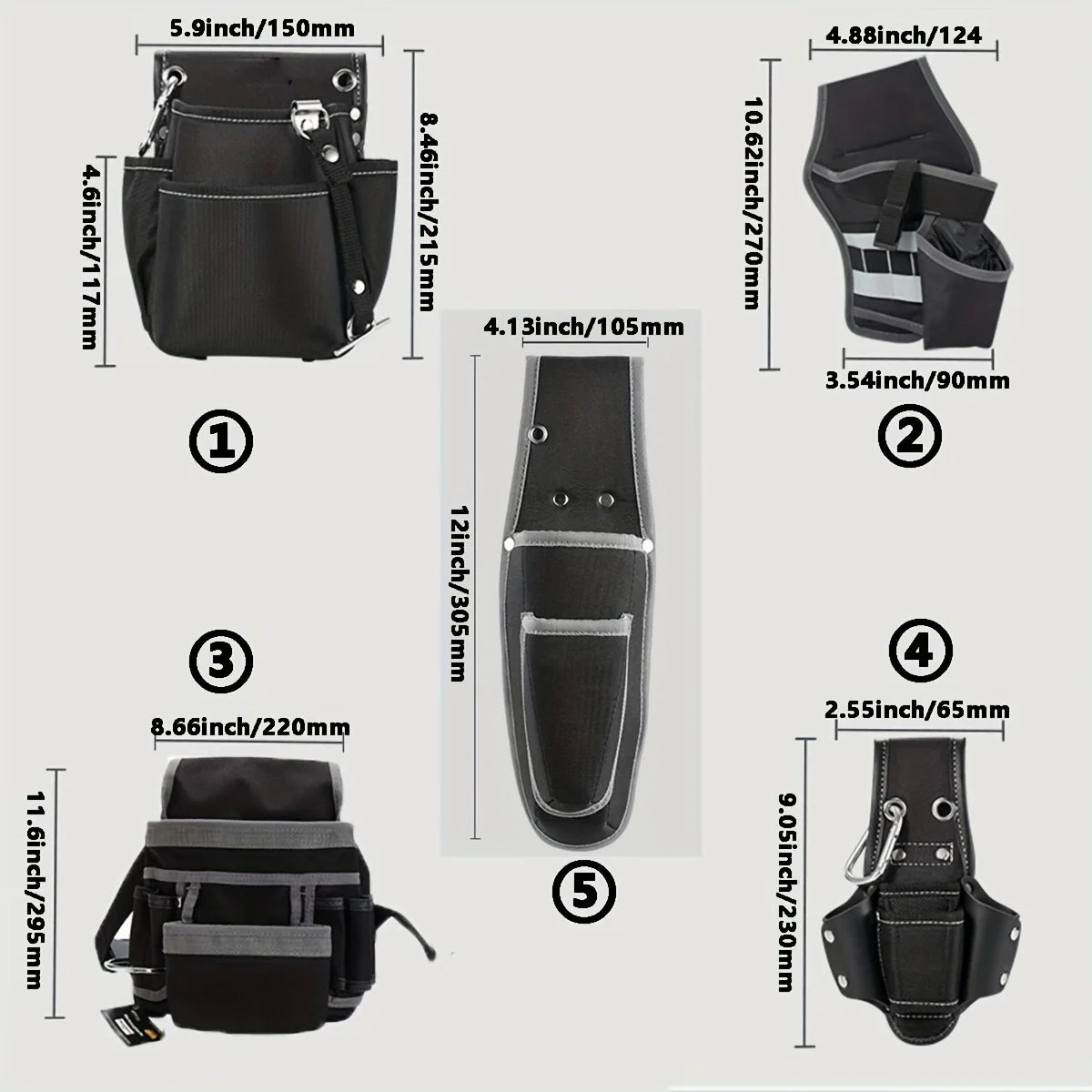 5-Slot Tool Belt Pouch