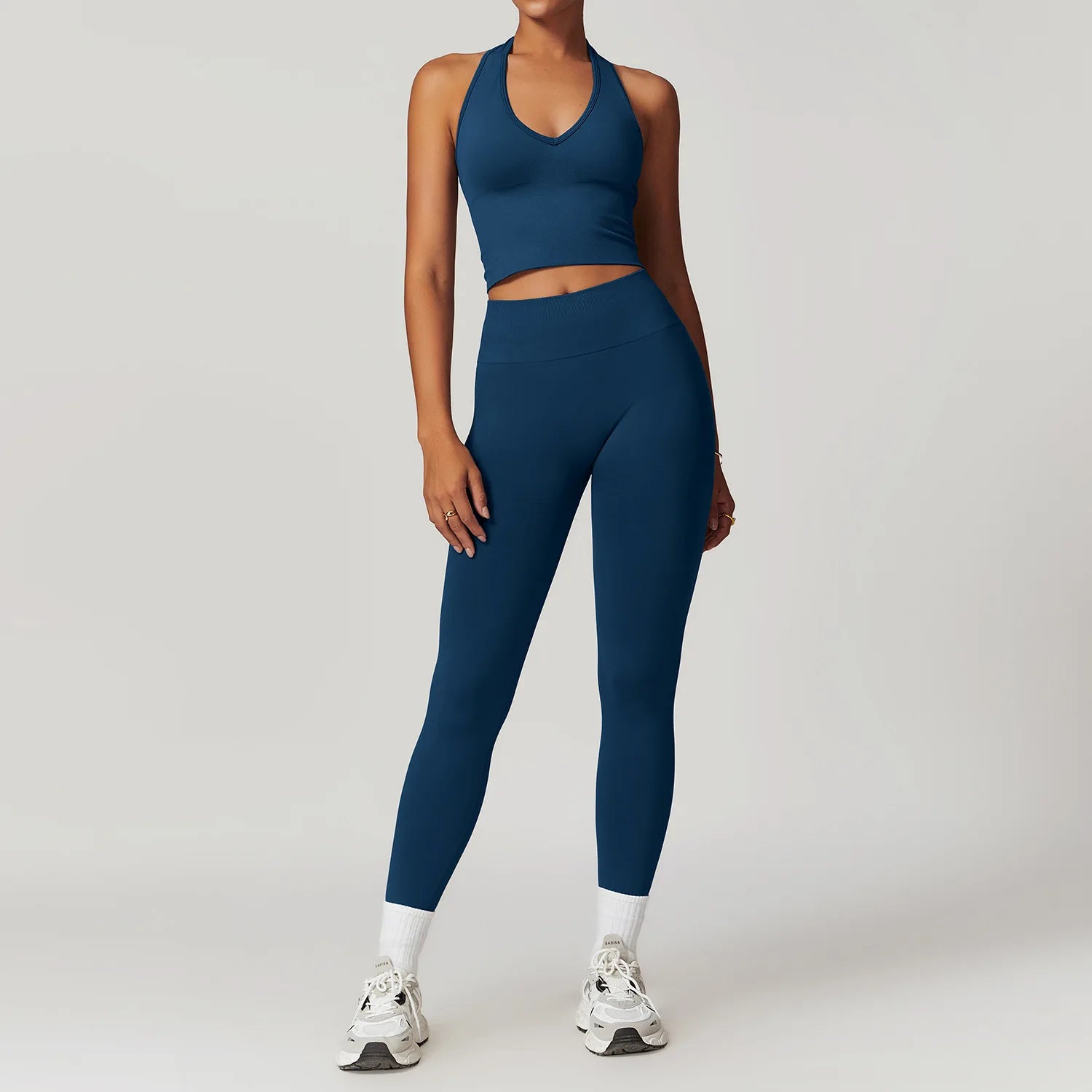 Women's 2/3/4-Piece Seamless Yoga Set | Long Sleeve Tracksuit Sports Bra Gym Leggings Activewear