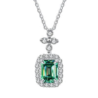 1CT Green Moissanite Necklace - SnaggIt