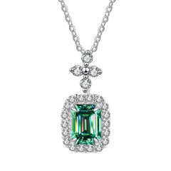 1CT Green Moissanite Necklace
