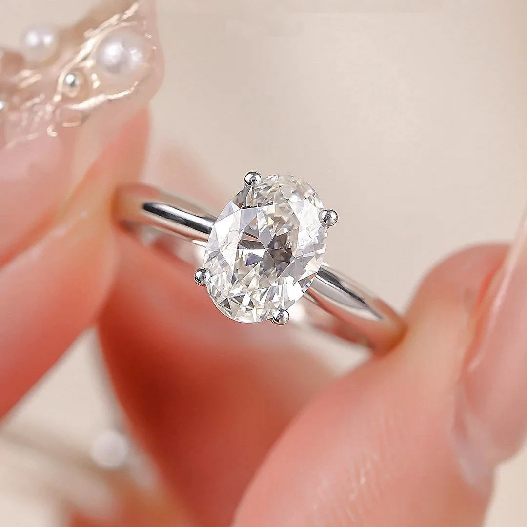 Oval Moissanite Ring by Snagg A Ring
