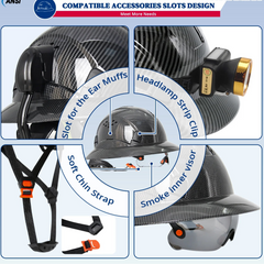 Full Brim Safety Helmet with Built In Goggles Earmuffs by Snagg A Safety Helmet