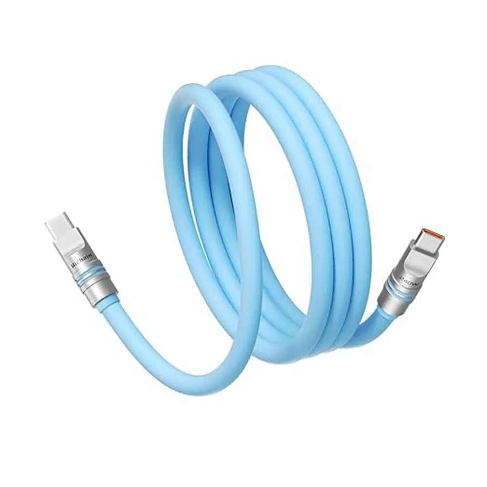 USB-C 240W PD Fast Charging Cable | Soft Liquid Silicone 1.2M/2M for iPhone Laptop Tablets Earphones