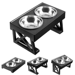Dog Double Elevated Bowls Stand - SnaggIt
