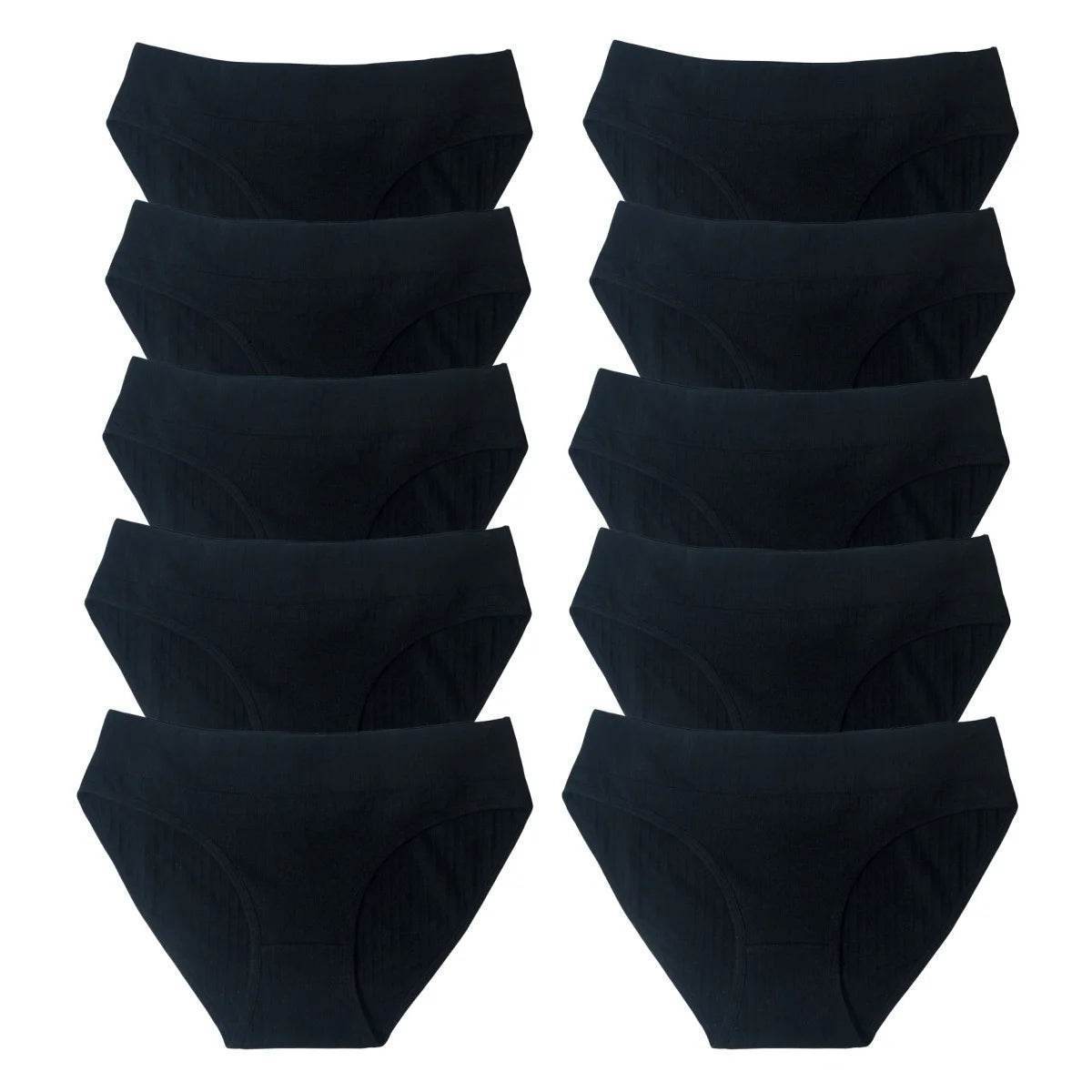 10-Pack Women’s Low-Waist Cotton Panties - SnaggIt