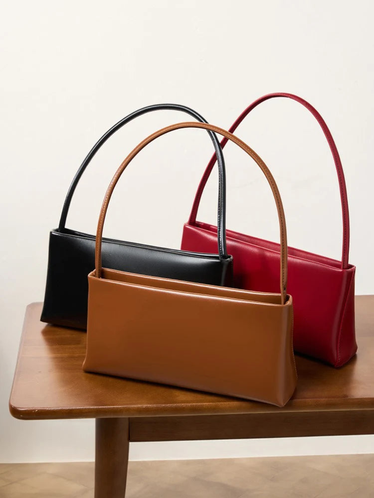 Luxury Leather Underarm Shoulder Bag – High-Sense Fashion Crossbody Handbag for Women, All Seasons