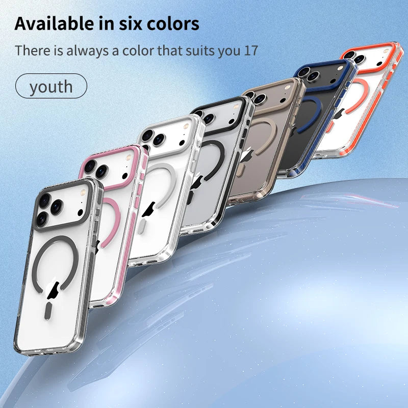 Luxury PE Striped Border MagSafe Phone Case – iPhone 16 Series - Cases & Covers