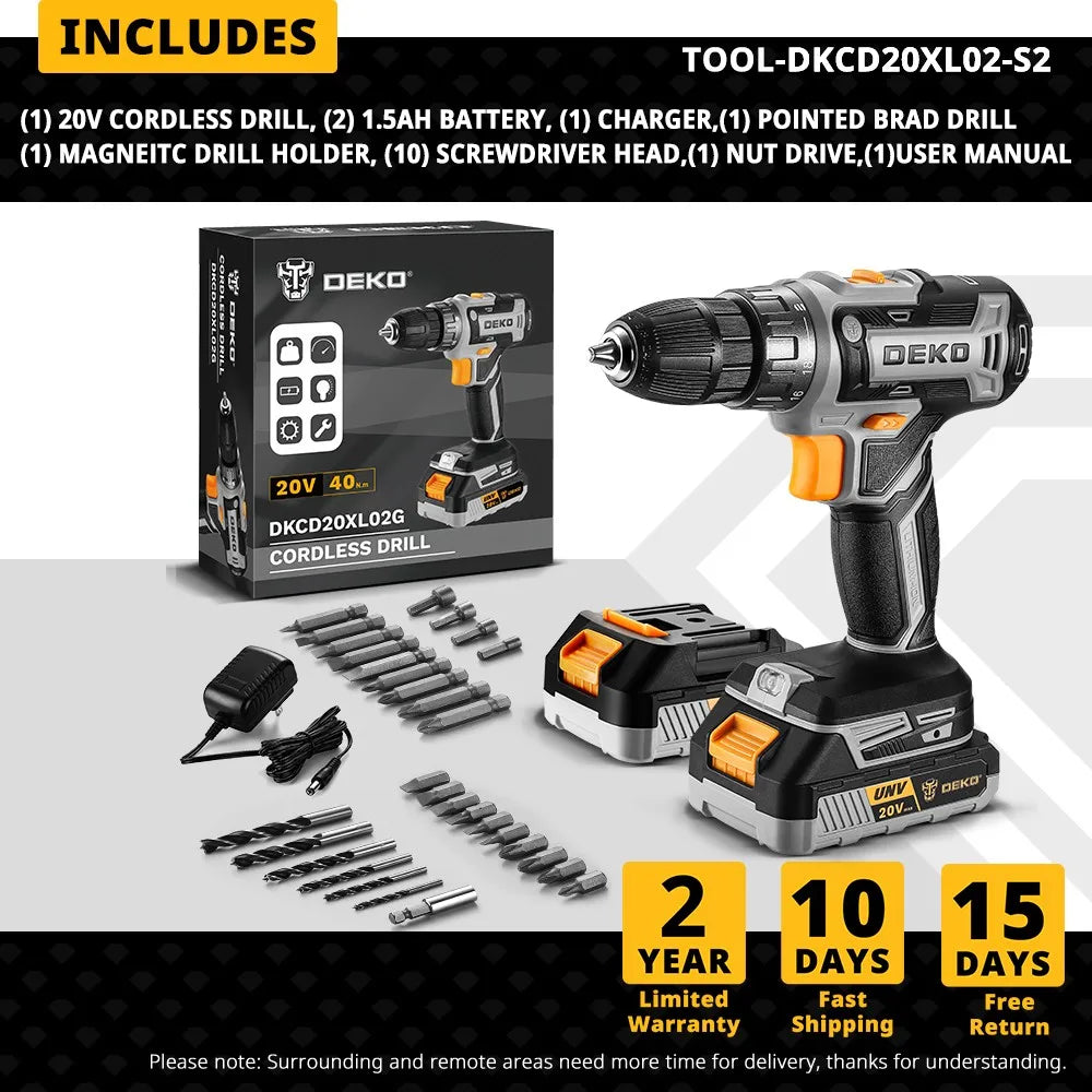 20V Cordless Drill Set