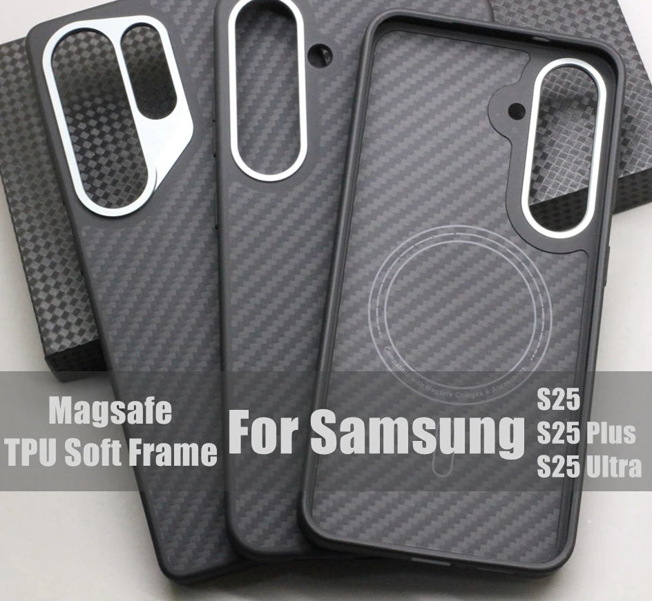 Magsafe Carbon Fiber Pattern Case for Samsung Galaxy S25 / Ultra / Plus by Snagg A Phone Case