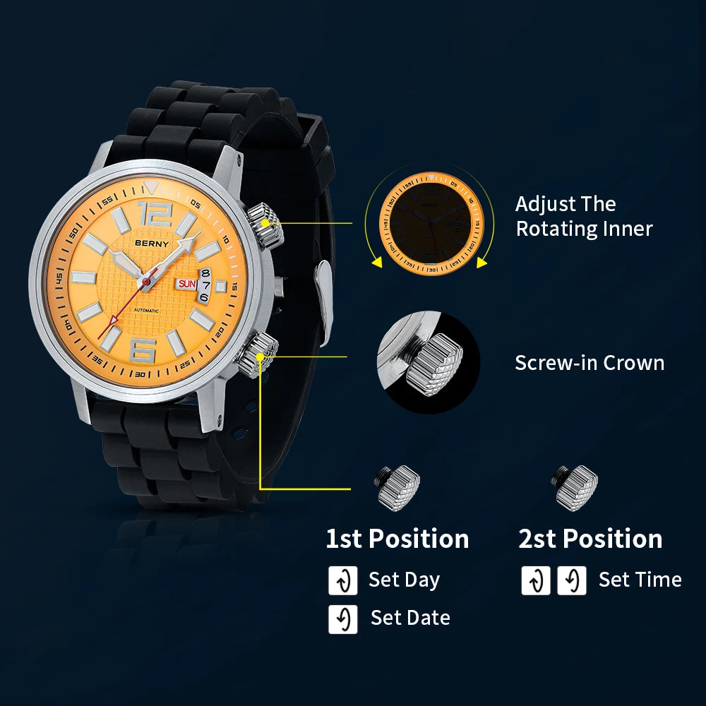 BERNY AM7081M Diver Automatic Watch