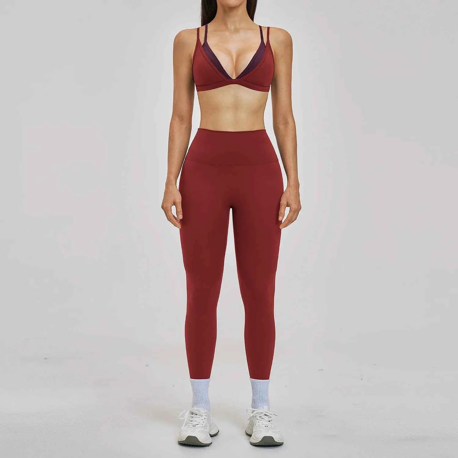 Women's 2-Piece Seamless Yoga Set | Sports Bra & High Waist Leggings Fitness Tracksuit