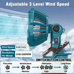 Clip-on cordless fan for Bosch 18V batteries – image 2