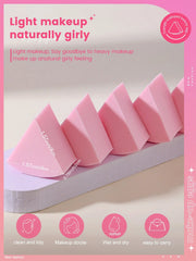 Professional 50 Pieces Fan Shaped Applicator Set – Precision Cosmetic Puffs for Powder & Concealer