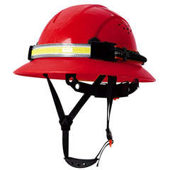 Full Brim Safety Helmet with LED Headlamp & Taillight by Snagg A Safety Helmet