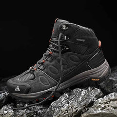 Men's Suede High-Top Winter Boots – Suede & Mesh Trekking Boots with Non-Slip Sole