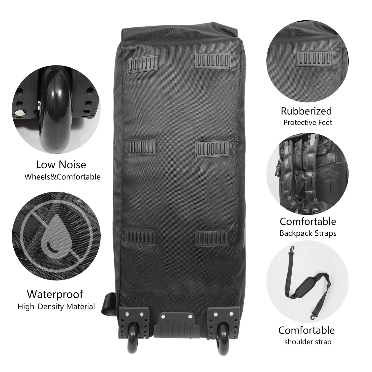 80L Rolling Duffle Bag with Wheels