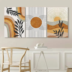 Geometric Sun & Desert Plants Wall Art – Set of 3 by SnaggIt