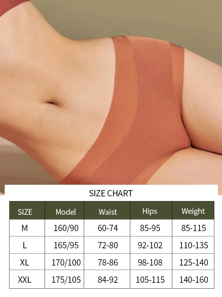 Seamless Antibacterial Briefs | 3-Pack Breathable Stretch Comfortable Women's Panties