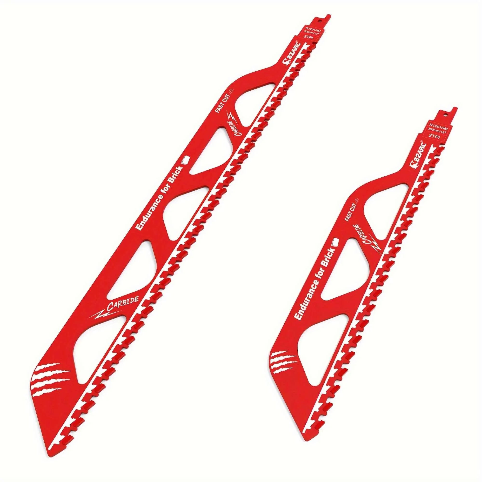 Professional Carbide Masonry Reciprocating Saw Blade | 12" & 18" Demolition Blades for Aerated Concrete, Brick & Cinder Block