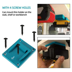 Cordless Drill & Power Tool Wall Mount Holder Compatible with Makita, DeWalt, Bosch & Milwaukee 18V Tools