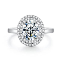 2ct Elliptical Moissanite Ring & Necklace Set - SnaggIt