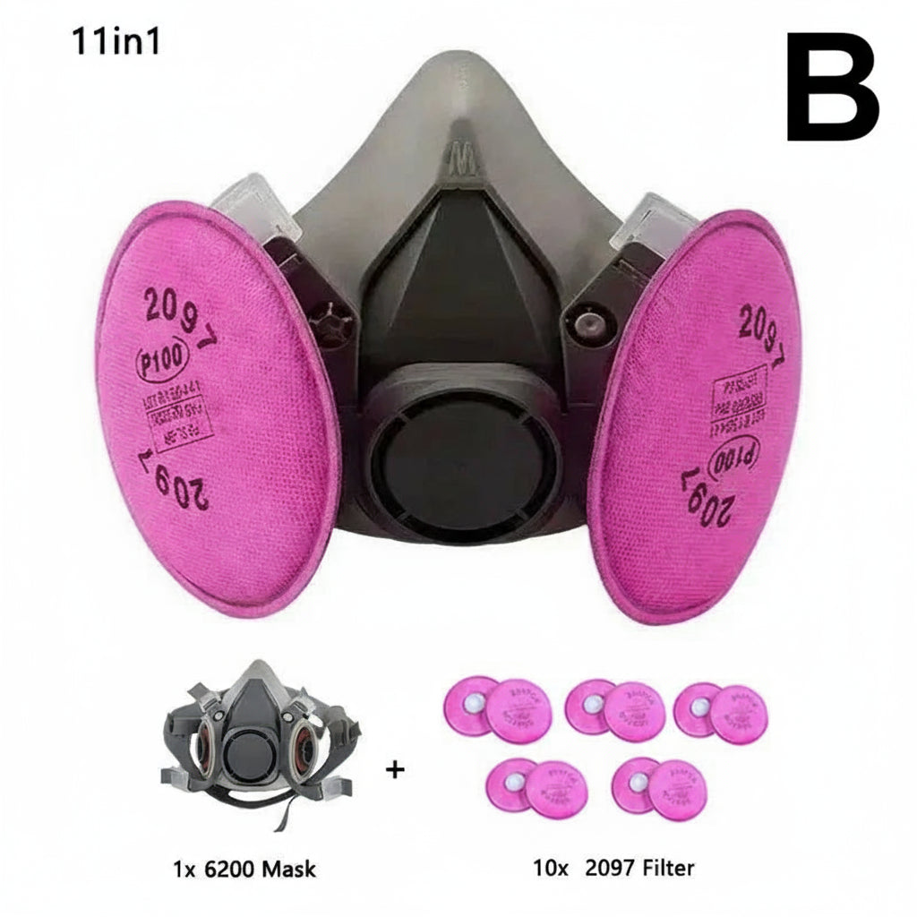 6200 Half Face Respirator Mask with Filters by Snagg A Face Mask