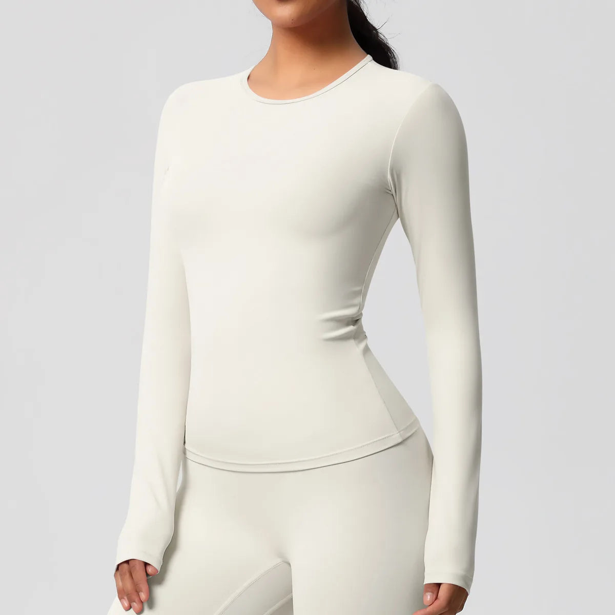 Women's Long Sleeve Yoga Shirt | Push-Up Gym Workout Top Dry-Fit Breathable High Elastic Sports