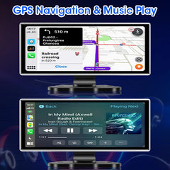 10/11.26 inch Dash Cam 4K Car DVR Wireless Carplay & Android Auto GPS Navigation Video Recorder Dashboard Dual Lens Wifi FM AUX by SnaggIt