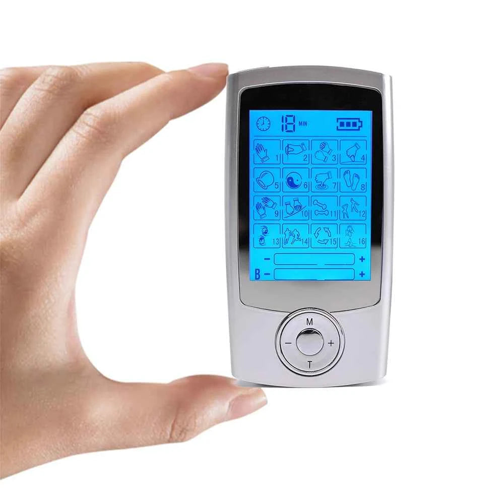 Digital TENS & EMS Muscle Stimulator – 16 Mode Dual Channel Therapy Device