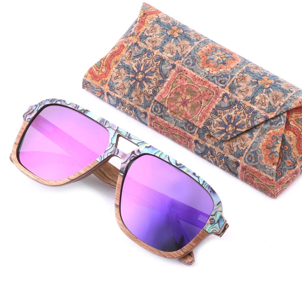 Shell Wooden Sunglasses