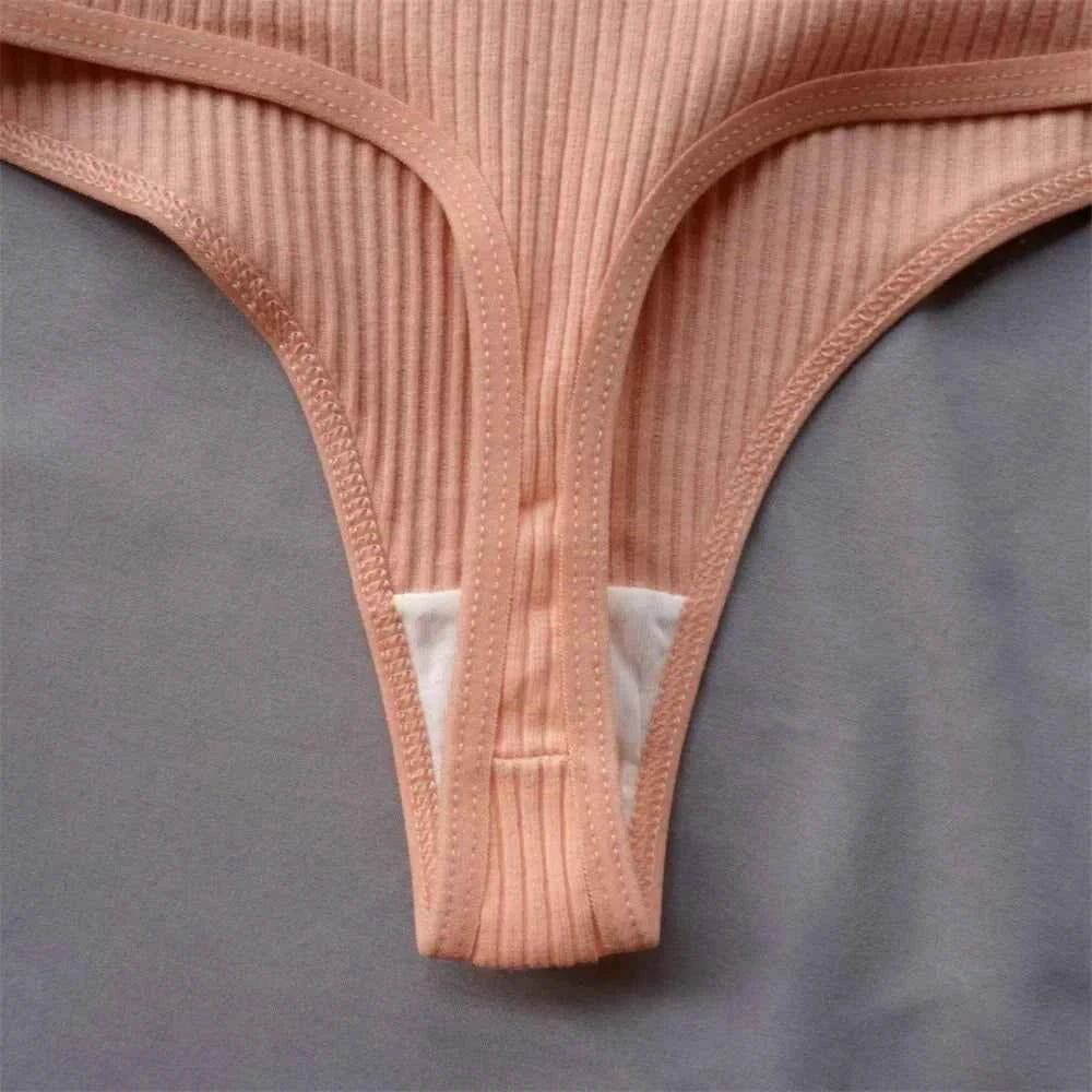 Seamless Cotton G-String 10-Pack | Breathable Thong Solid Colour Plus Size Women's Underwear