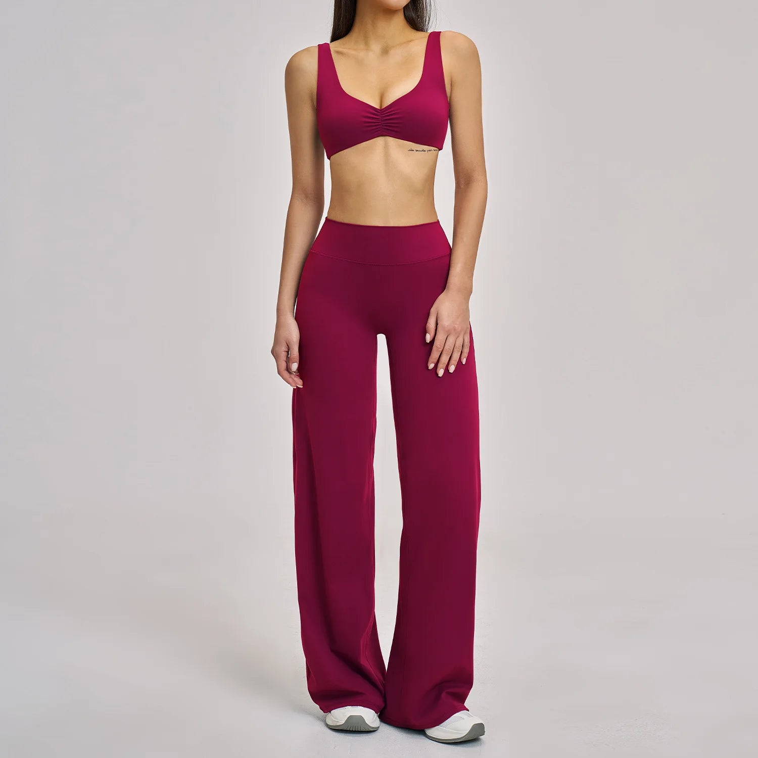 Women's 2/3-Piece Long Sleeve Workout Set | Gym Tracksuit Leggings Sports Bra Athletic Activewear
