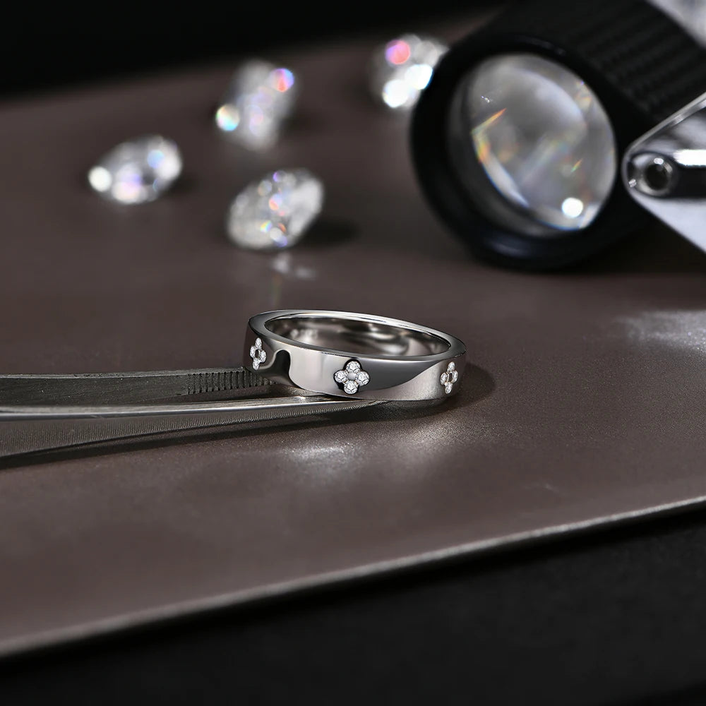 Moissanite Wedding Band by Snagg A Ring