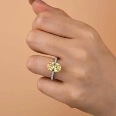 8×12MM Yellow High Carbon Diamond Ring - SnaggIt