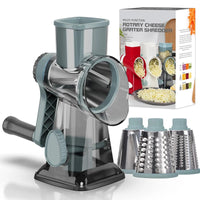 3 In 1 Rotary Cheese Grater And Veggie Slicer For Kitchen by Snagg A Slicer