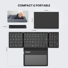 Foldable Portable Bluetooth Keyboard with Touchpad for Windows/iOS/Android by Snagg A Wireless Keyboard