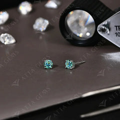 0.5CT Colored Moissanite Stud Earrings