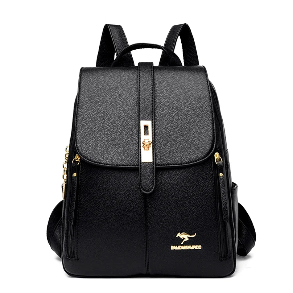 PU Leather Women's School & Travel Backpack
