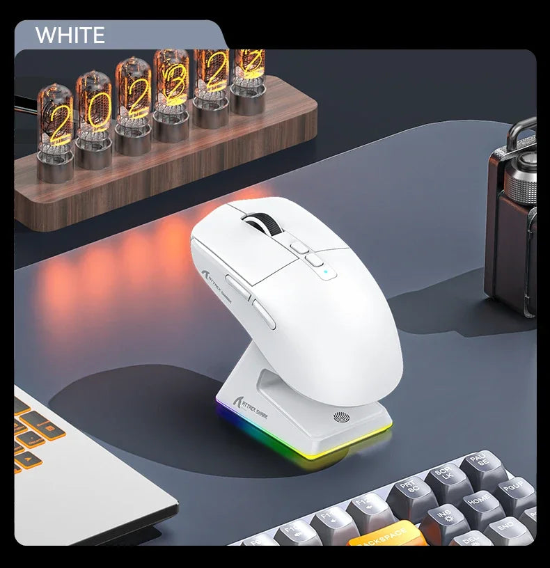 Tri Mode Wireless Gaming Mouse & RGB Magnetic Charging Base by Snagg A Gaming Mouse
