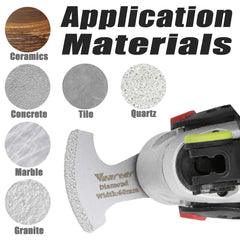 Diamond Oscillating Saw Blades 7pcs | Quick-Release Universal Multitool Triangle Blade for Tile Grout Ceramic