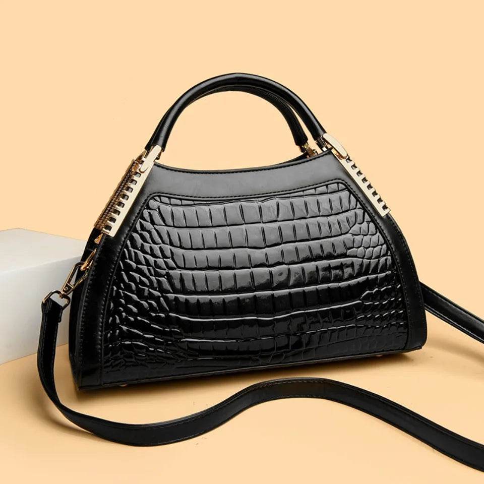 Alligator Patent Leather Crossbody Shoulder Bag - SnaggIt