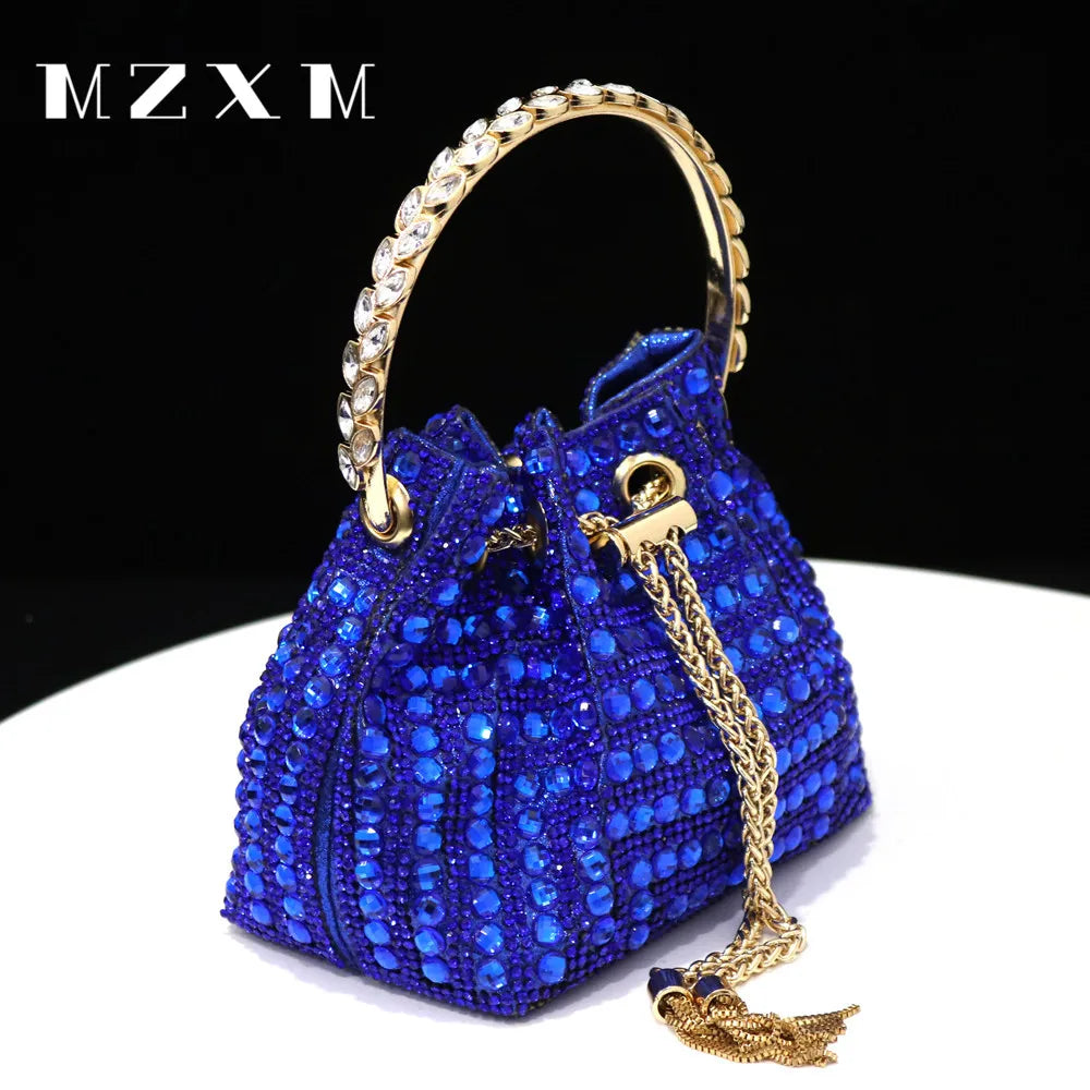 Rhinestone Bucket Design Evening Bag