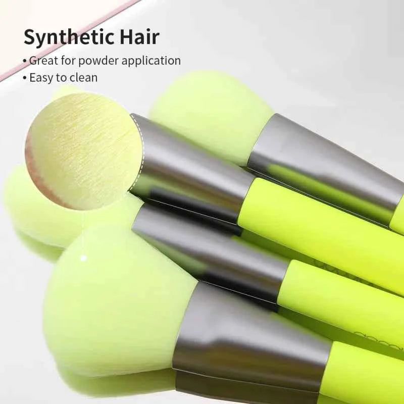 Professional Neon Green Master Series – High Visibility Precision Makeup Brush Collection