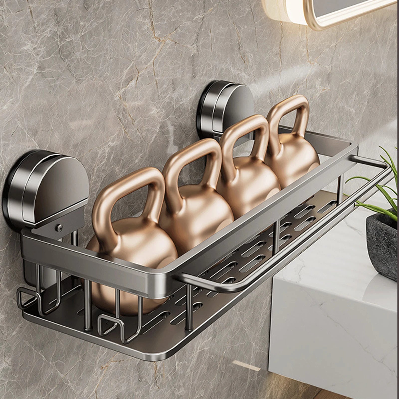 Suction Cup Storage Rack by Snagg A Rack