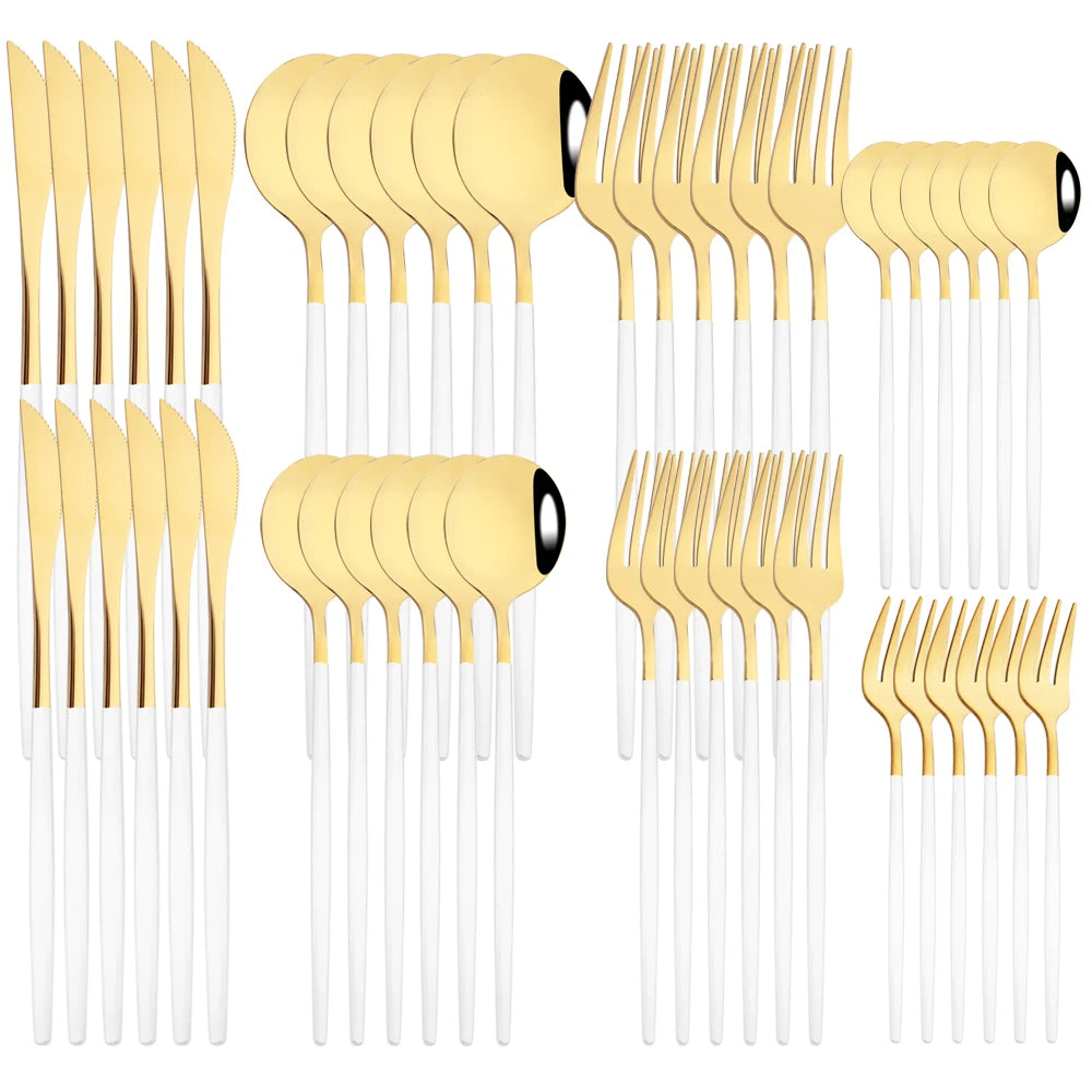 48pcs Stainless Steel Cutlery Set by Snagg A Dinnerware