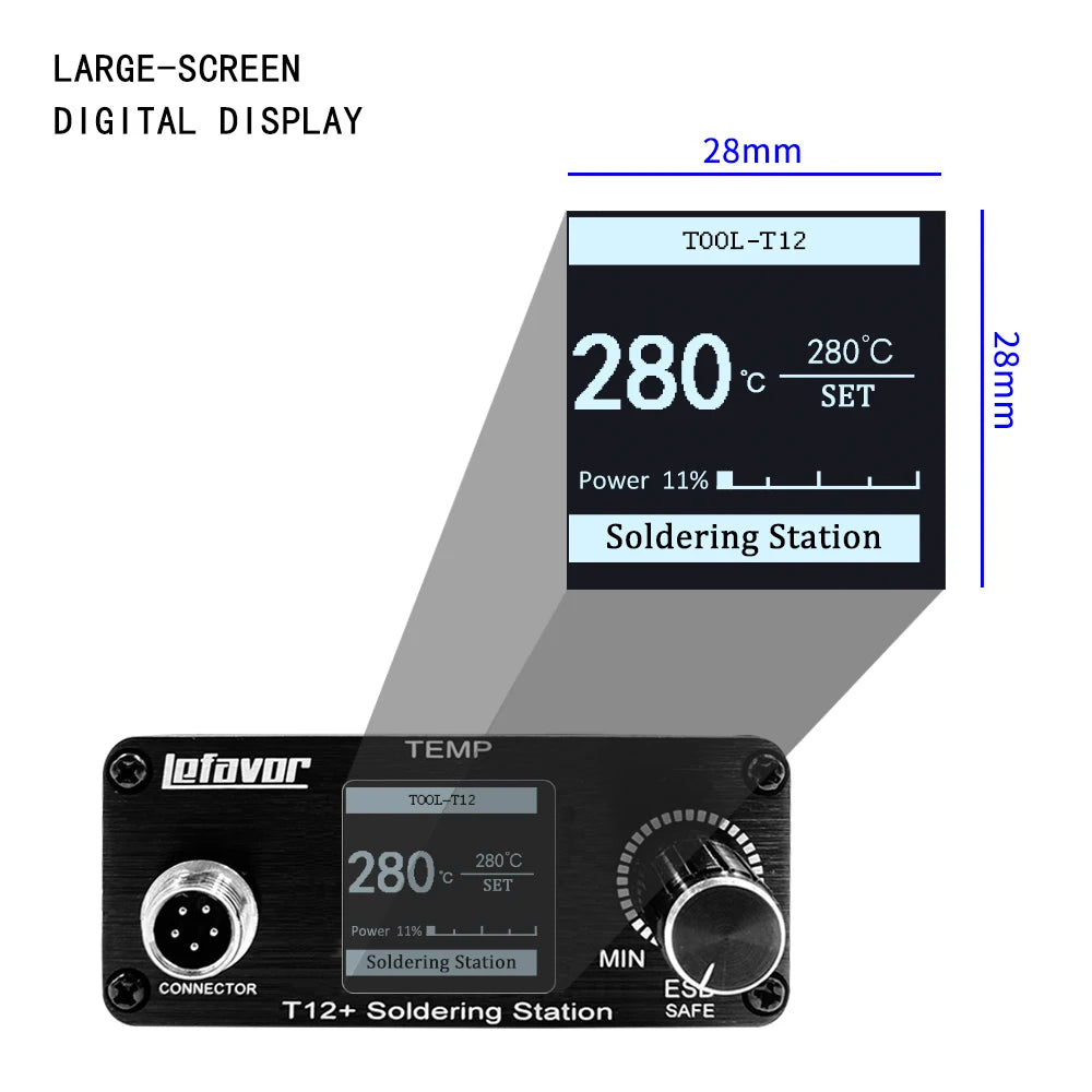 T12 75W Digital Soldering Station with Temperature Control