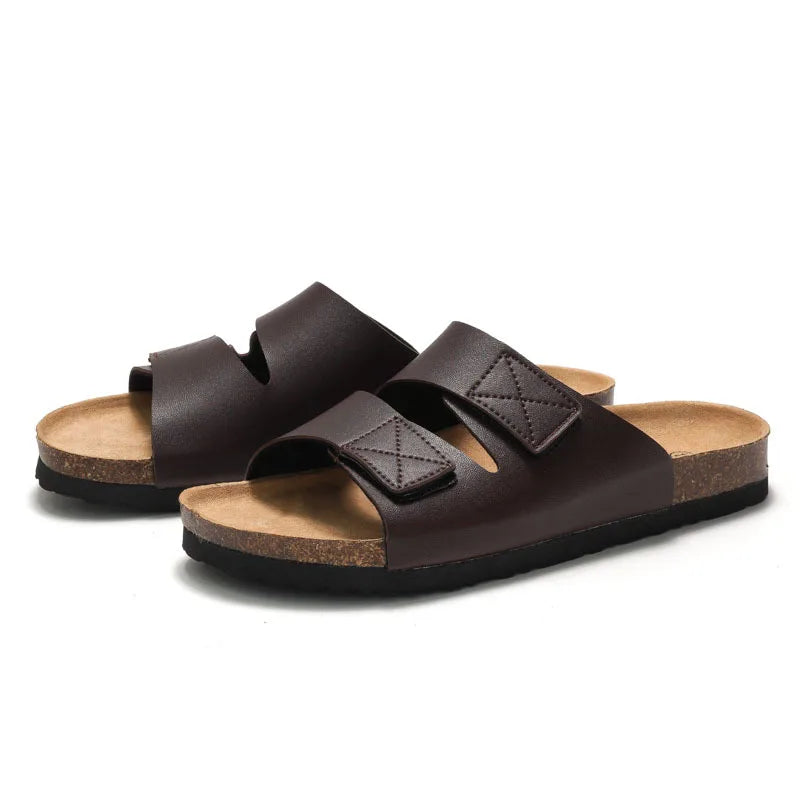 Men’s Cork Slippers with Adjustable Strap by Snagg A Slipper