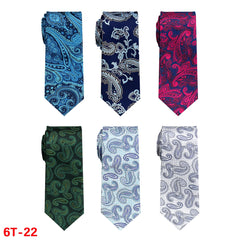 6 Pieces Classic Men’s Tie Set - Woven Jacquard Neckties for Business & Formal Events