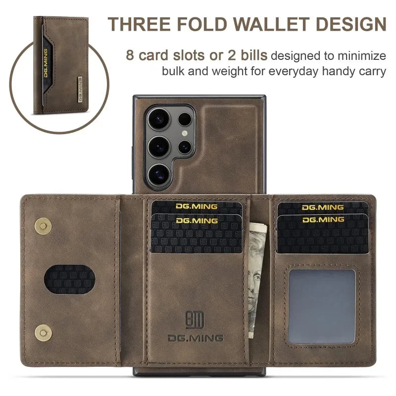 2 in 1 Detachable Wallet Card Holder Case – for Samsung Galaxy S24 Series - Phone Cases & Covers